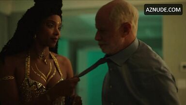 Hot babes strip to rich old guys