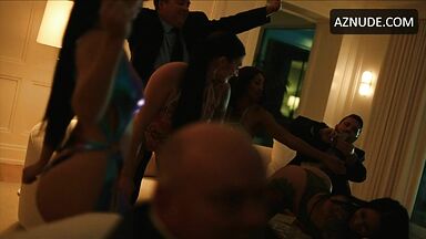 Hot babes strip to rich old guys