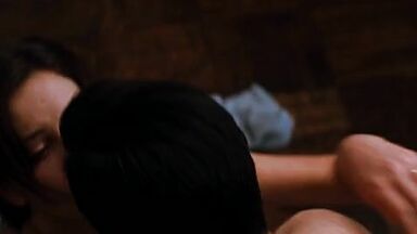 Charlize Theron and Connie Nielsen naked and sex scenes in Devil's Advocate (1997)