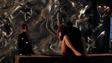 Connie Nielsen naked in Devil's Advocate (1997)