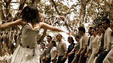 Simone Spoladore sexy scenes in Lavoura Arcaica (2001)