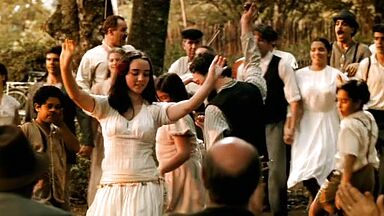 Simone Spoladore sexy scenes in Lavoura Arcaica (2001)