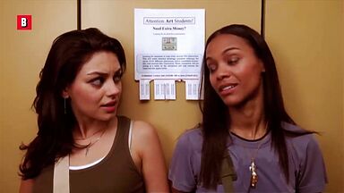 Zoe Saldana and Mila Kunis in After Sex