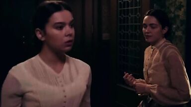 Hailee Steinfeld and Ella Hunt in Dickinson
