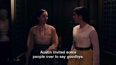 Hailee Steinfeld and Ella Hunt in Dickinson