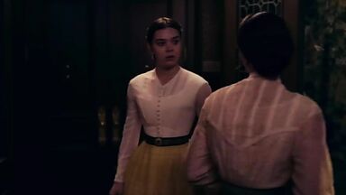 Hailee Steinfeld and Ella Hunt in Dickinson