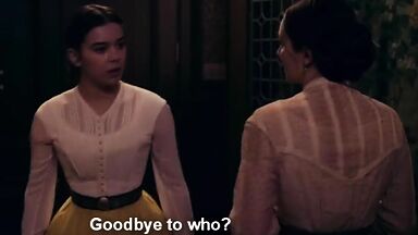 Hailee Steinfeld and Ella Hunt in Dickinson