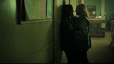 Taylor Hickson and  Amalia Holm Bjelke lesbic scene in Motherland: Fort Salem