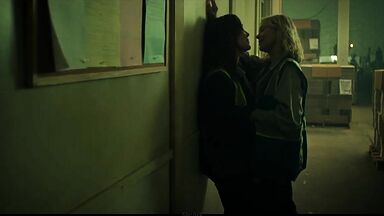 Taylor Hickson and  Amalia Holm Bjelke lesbic scene in Motherland: Fort Salem