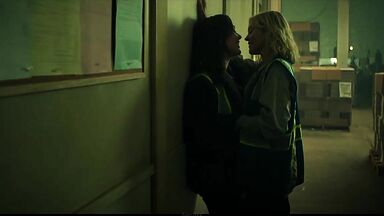 Taylor Hickson and  Amalia Holm Bjelke lesbic scene in Motherland: Fort Salem