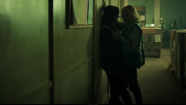 Taylor Hickson and  Amalia Holm Bjelke lesbic scene in Motherland: Fort Salem