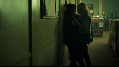 Taylor Hickson and  Amalia Holm Bjelke lesbic scene in Motherland: Fort Salem