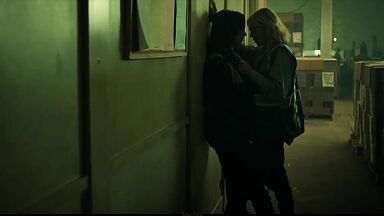 Taylor Hickson and  Amalia Holm Bjelke lesbic scene in Motherland: Fort Salem