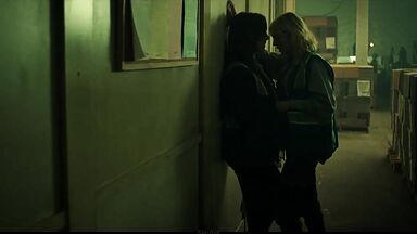 Taylor Hickson and  Amalia Holm Bjelke lesbic scene in Motherland: Fort Salem