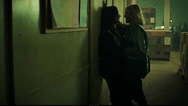 Taylor Hickson and  Amalia Holm Bjelke lesbic scene in Motherland: Fort Salem