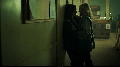 Taylor Hickson and  Amalia Holm Bjelke lesbic scene in Motherland: Fort Salem