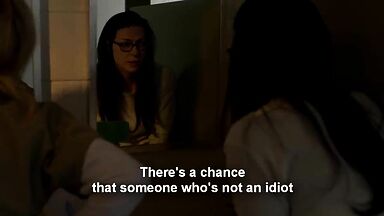 Taylor Schilling and  Laura Prepon as lesbians in Orange Is the New Black