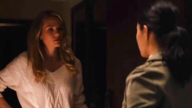 Tori Anderson and Yasmine Al-Bustami lesbic scene in NCIS Hawai