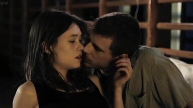 Teen girl with several guys