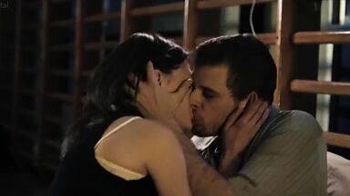 Teen girl with several guys