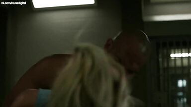 Gia Crovatin and Monica Raymund girl-to-girl action