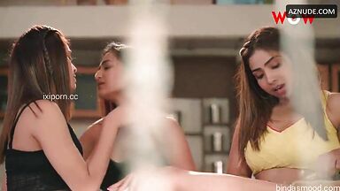 Aayushi Jaiswal in all girls threesome