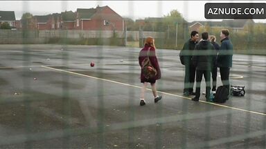 Lily Newmark flashing her schoolmates