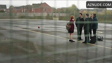 Lily Newmark flashing her schoolmates