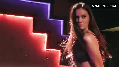Strip dance from hot brunette