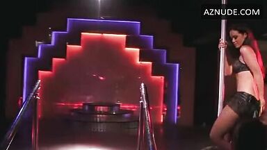 Strip dance from hot brunette