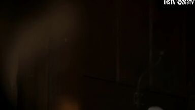 Kissing while bathing girls