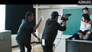 Touching the Japanese schoolgirls