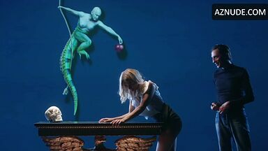 Fucking the blonde girl on the desk