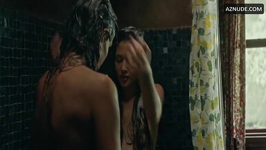 Latin girls bathing together