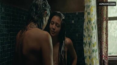 Latin girls bathing together