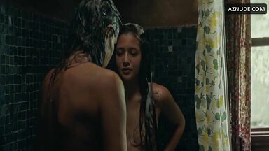 Latin girls bathing together