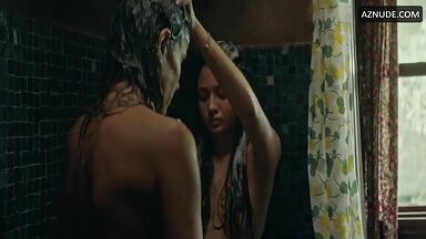 Latin girls bathing together