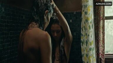 Latin girls bathing together