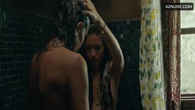 Latin girls bathing together