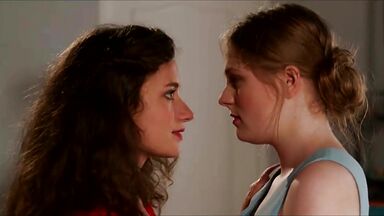 Hot girl kissing scene