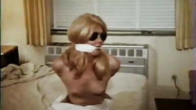 Blonde tied-up naked