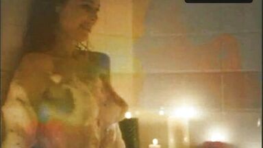 Big titted girl in shower