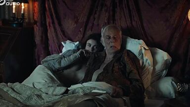 Sexy teen next to old guy