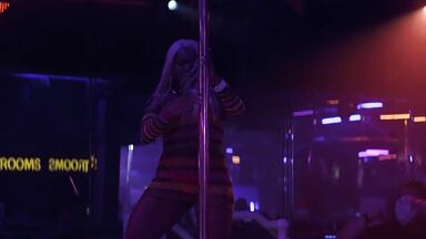 Strippers in dance club