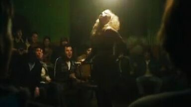 Girl with great body making a hot dance