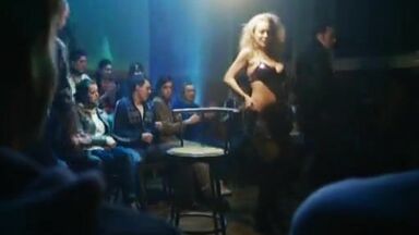 Girl with great body making a hot dance