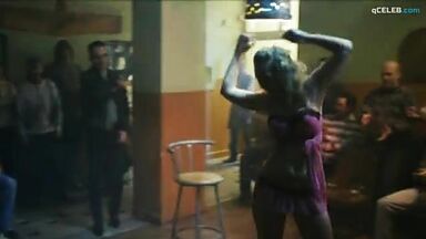 Girl with great body making a hot dance