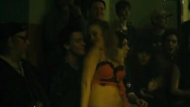 Girl with great body making a hot dance