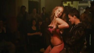 Girl with great body making a hot dance