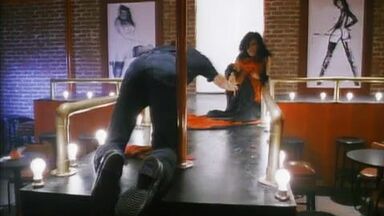 Striptease scenes from vampire movie